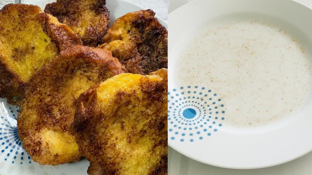 Antes y después de un plato de torrijas de la abuela Paquita.