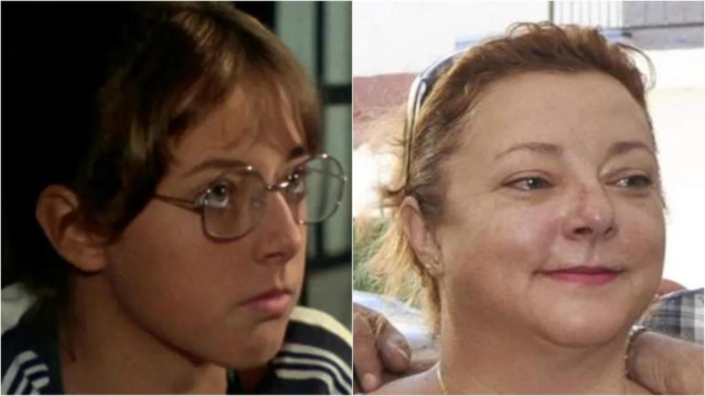 Fotomontaje de BLUPER con Cristina Torres en 'Verano Azul' y en la actualidad.