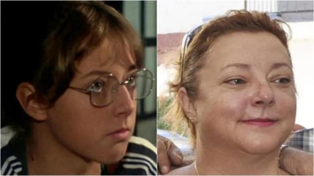 Fotomontaje de BLUPER con Cristina Torres en 'Verano Azul' y en la actualidad.