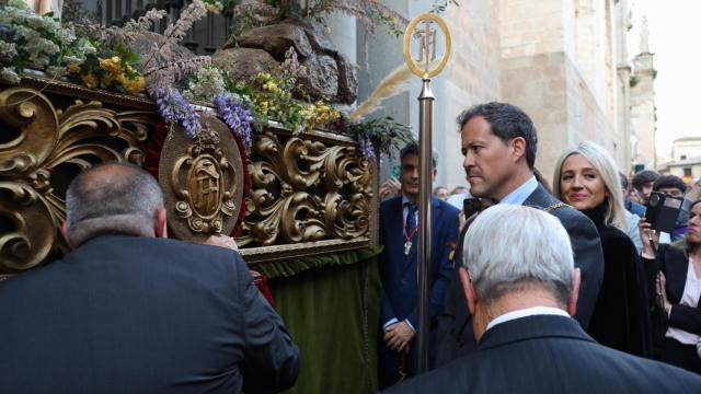 Carlos Velázquez, alcalde de Toledo, este Jueves Santo.