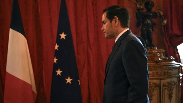 El secretario de Estado de Estados Unidos, Marco Rubio, este jueves en París.