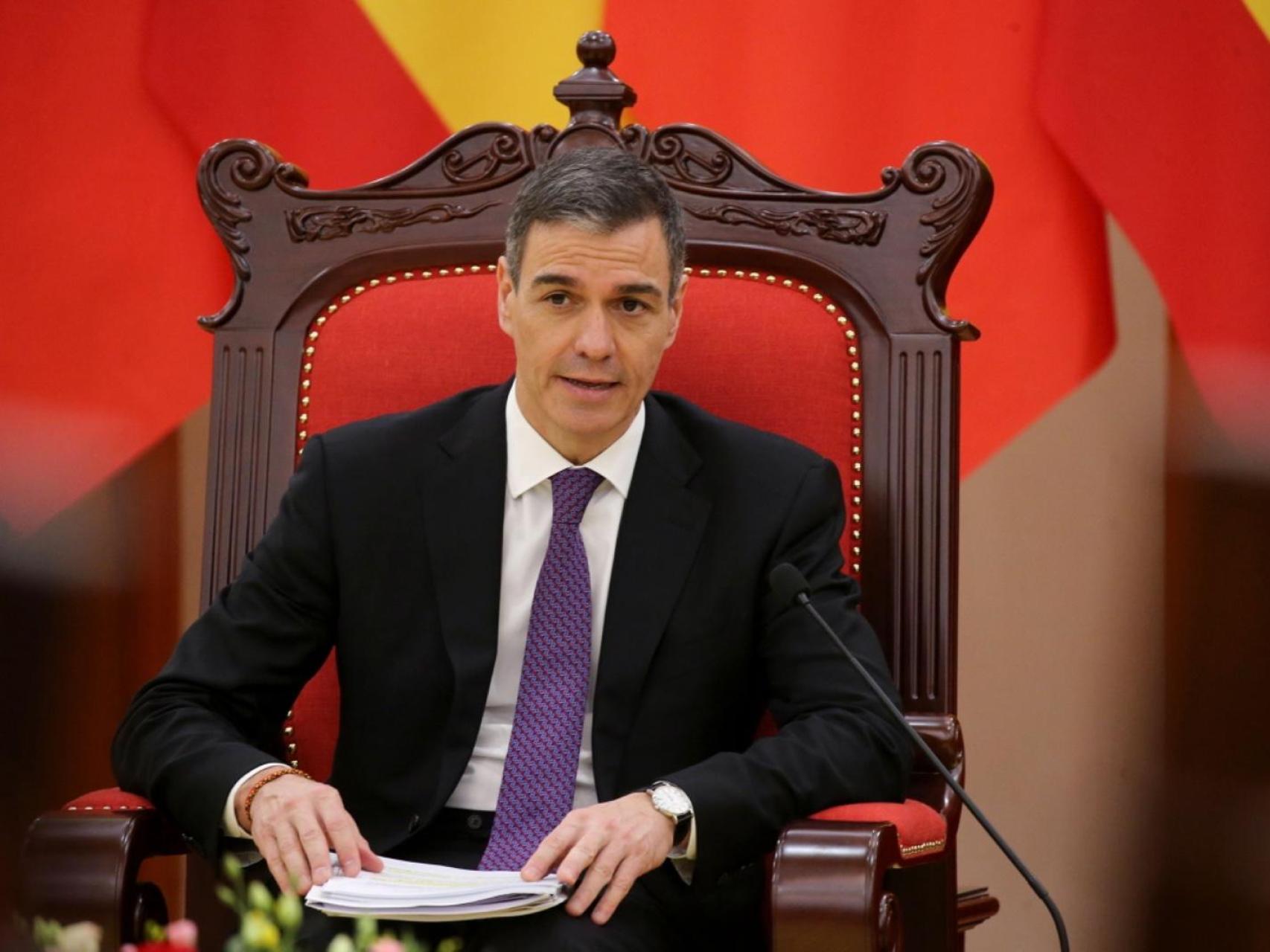 Pedro Sánchez, el pasado 9 de abril en Hanoi, durante su visita a Vietnam.