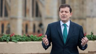 Mañueco durante una intervención