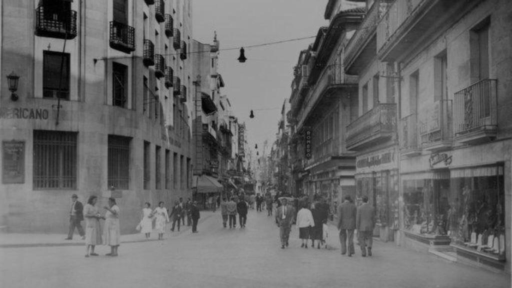 Rúa de Príncipe en 1950