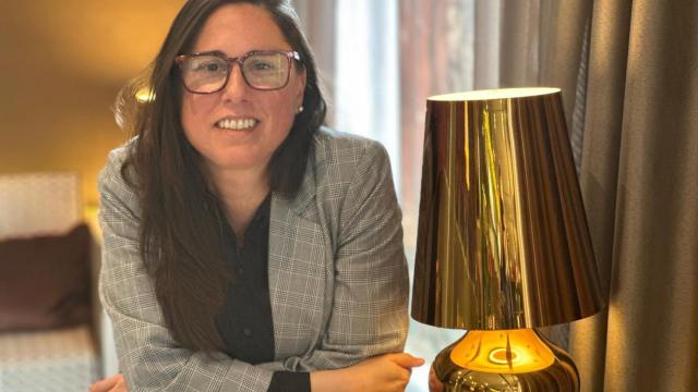 Soledad Antelada, tras la entrevista realizada en Málaga.