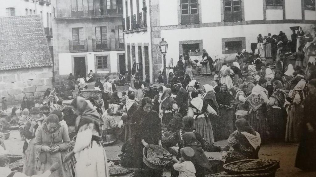 Mercado de A Pedra en 1900
