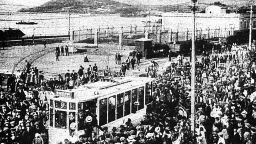 Llegada del primer tranvía a Vigo en 1914