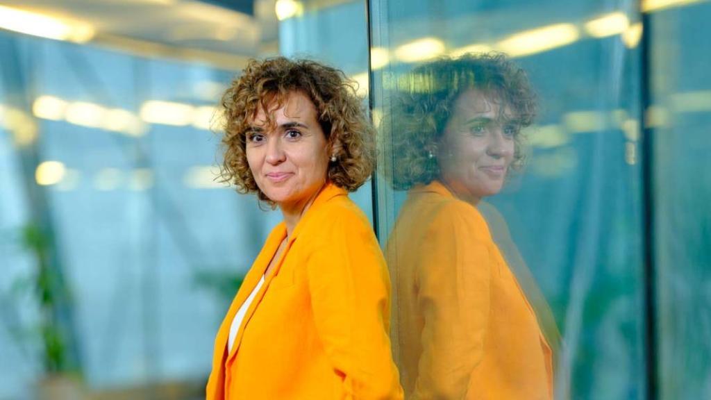 La cabeza de lista del PP para las europeas, Dolors Montserrat, en la sede de Estrasburgo del Parlamento Europeo.