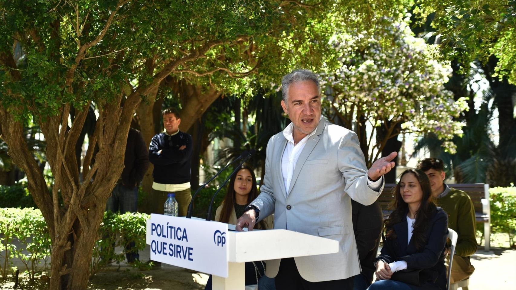 El vicesecretario de Coordinación Autonómica y Análisis Electoral del PP, Elías Bendodo, este sábado en Málaga.