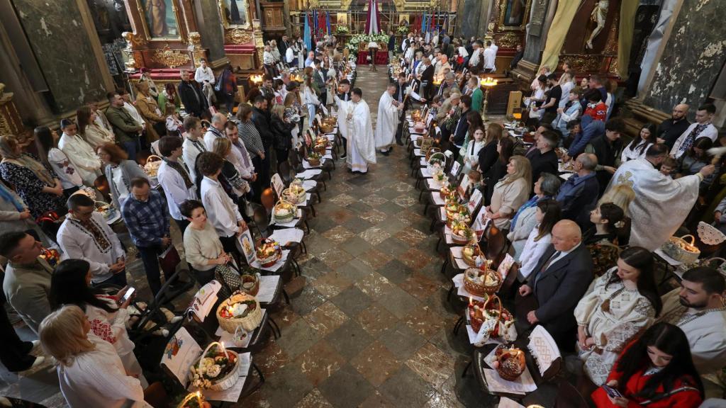 Celebración de la Pascua en Lviv.
