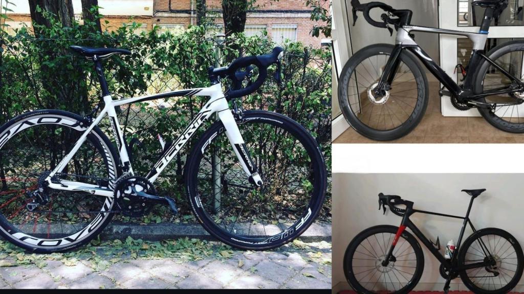 Tres de las cuatro bicicletas que han sido robadas en Los Alcázares durante la pasada madrugada.