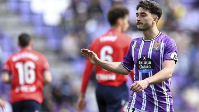 Raúl Moro en el partido ante CA Osasuna.