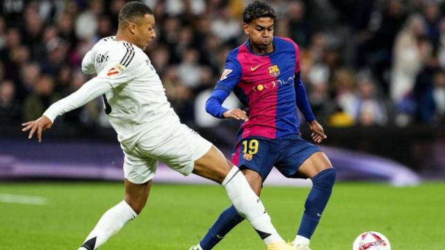 Mbappé y Lamine Yamal, en El Clásico