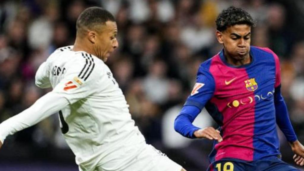 Mbappé y Lamine Yamal, en El Clásico