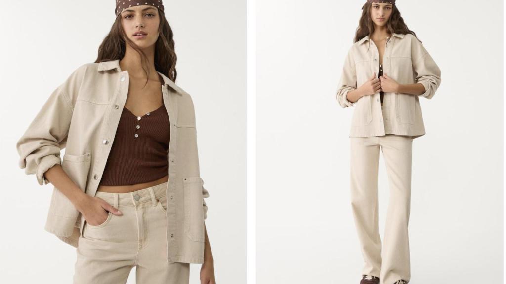 Cazadora sarga bolsillos.