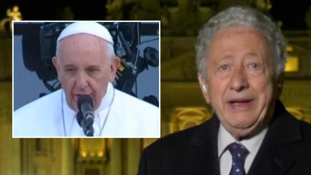 El Papa Francisco y Antonio Pelayo, en un fotomontaje de BLUPER.