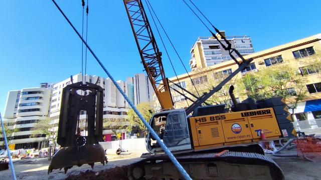 Imagen de las obras del Metro de Málaga.
