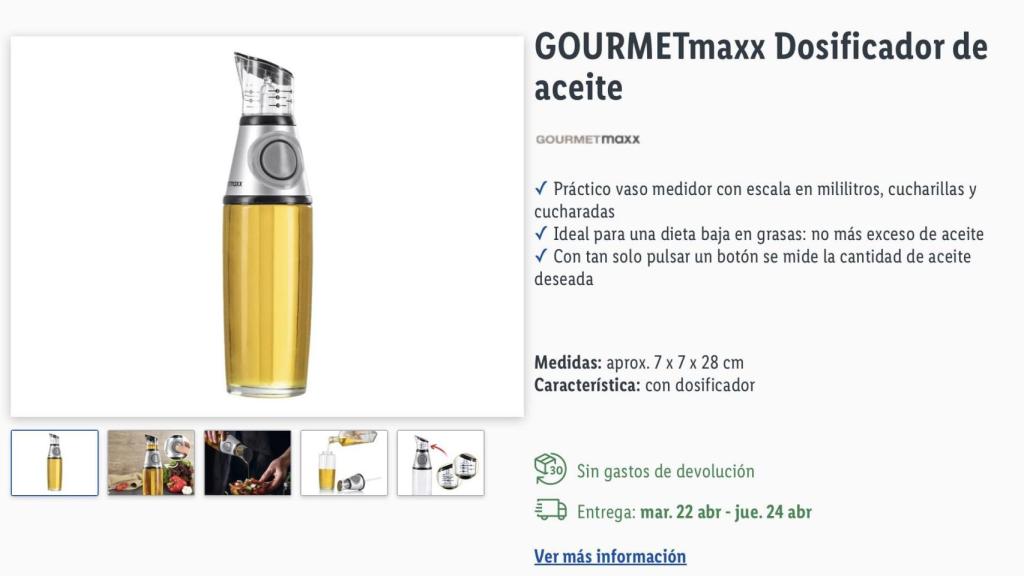 Dosificador de aceite.