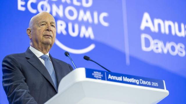 Klaus Schwab, fundador del Foro de Davos, en la reunión de 2025 del Foro Económico Mundial.