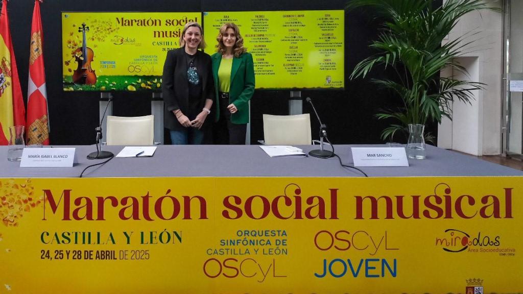 La vicepresidenta, Isabel Blanco, en el acto de presentación del Maratón Social Musical de CyL.