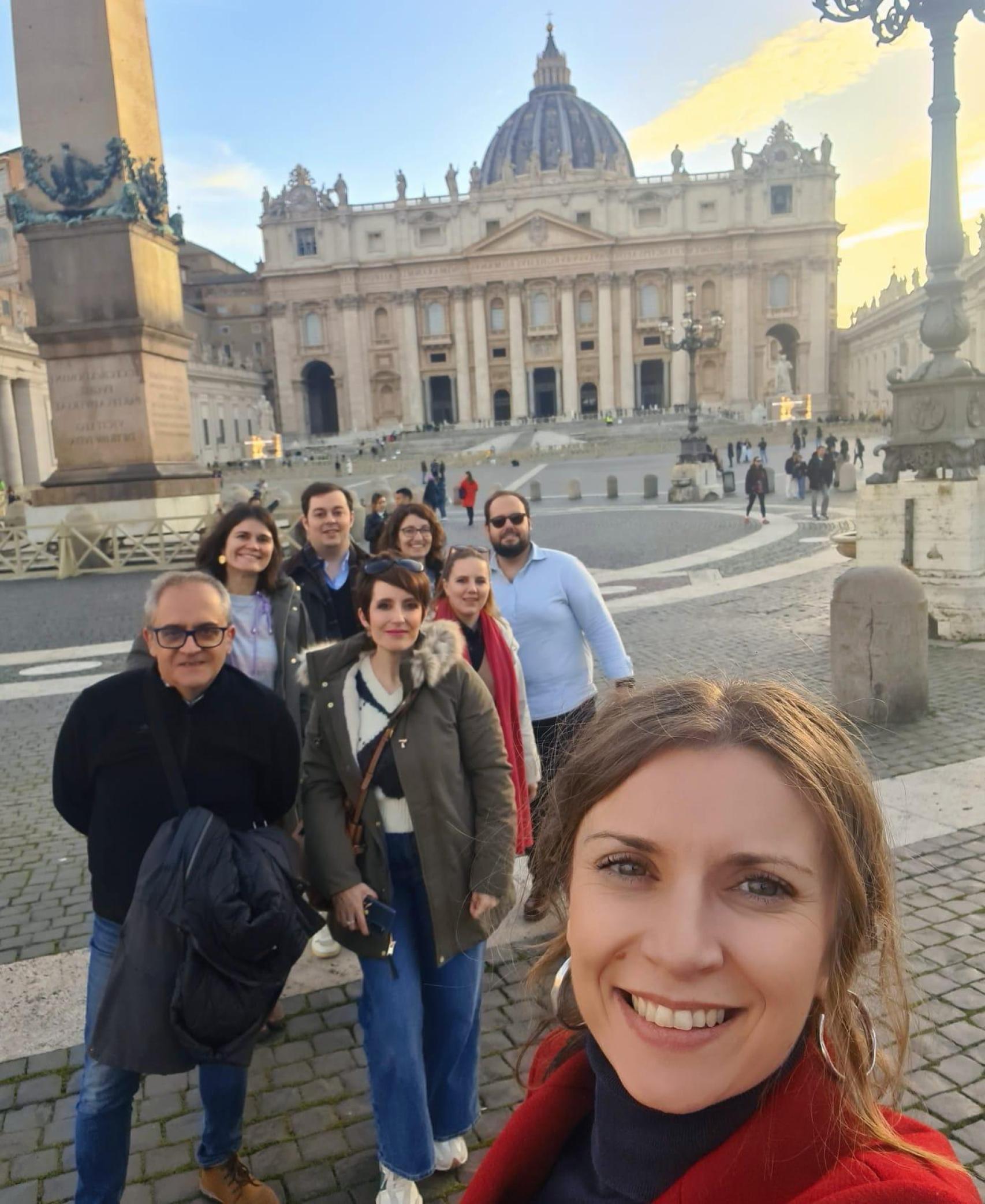 Vicky Esteban durante el primer gran Jubileo del 2025, dedicado al mundo de la comunicación