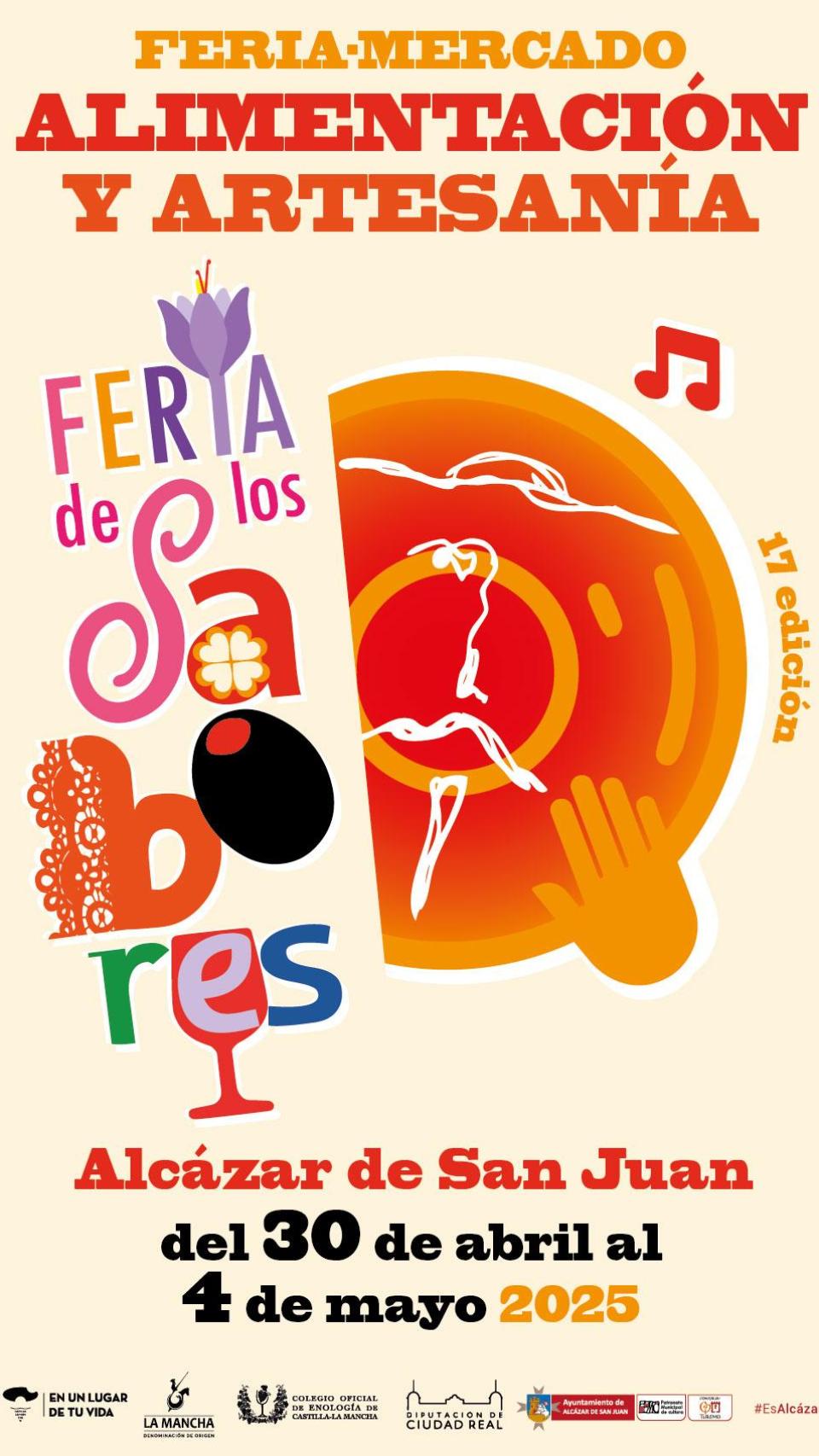 Cartel de la XVII edición de la Feria de los Sabores de la Tierra del Quijote de Alcázar San Juan (Ciudad Real).