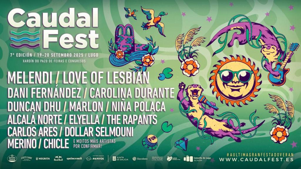 Artistas confirmados del Caudal Fest 2025.