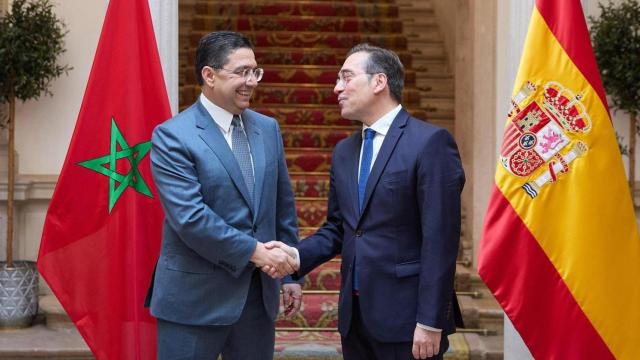 Encuentro entre los ministros de Exteriores de España y Marruecos, José Manuel Albares y Nasser Bourita.