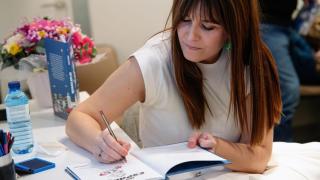 Nerea Resa en la presentación de 'Un ser espacial'.