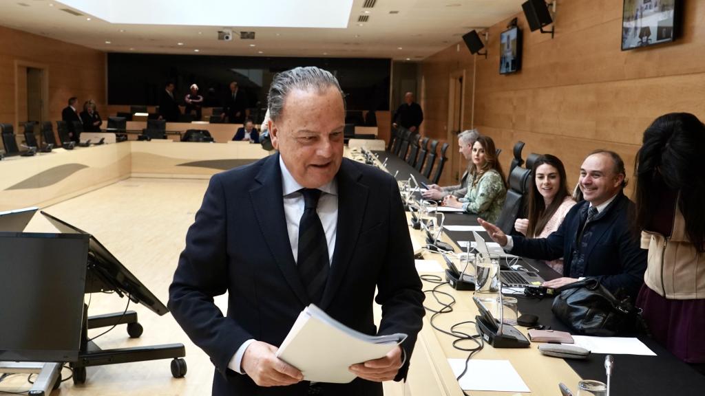 El presidente del Consejo de Cuentas, Mario Amilivia, durante una comparecencia en las Cortes