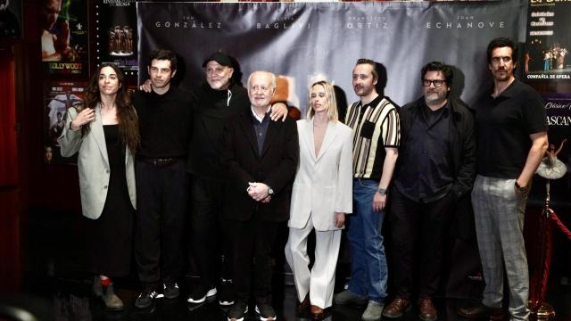 El elenco de Memento Mori durante la presentación de la segunda temporada de la serie, este lunes en el Teatro Zorrilla de la capital vallisoletana