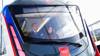 Isabel Díaz Ayuso, presidenta de la Comunidad de Madrid, este lunes en la plaza de Colón.