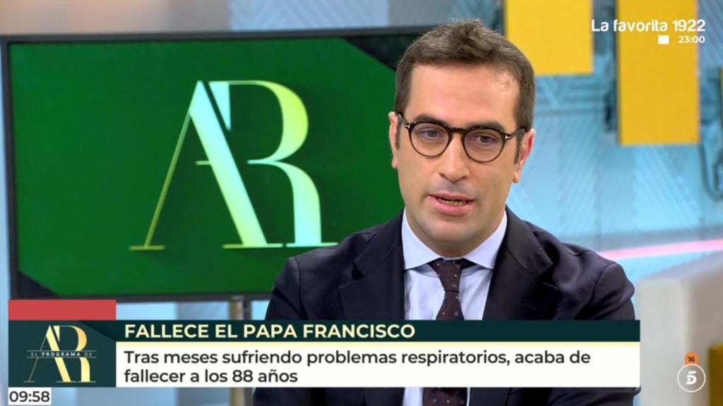 El ministro de Economía, Carlos Cuerpo, ha reaccionado en directo a la muerte del Papa.