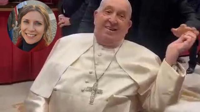 Vicky Esteban pregunta en enero de 2025 al Papa Francisco si iba a visitar España