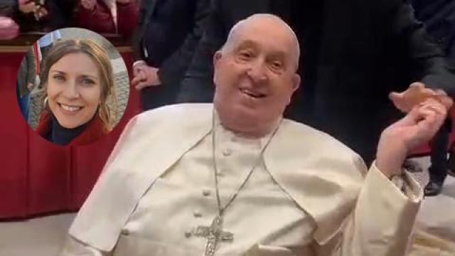 Vicky Esteban pregunta en enero de 2025 al Papa Francisco si iba a visitar España