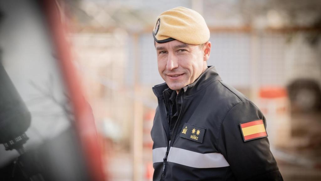 El teniente coronel jefe del IV Batallón de la UME, Joaquín Núñez Regodón