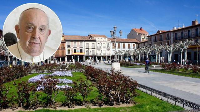 Fotomontaje con el Papa Francisco y la ciudad de Madrid donde vivió.