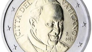 Moneda de dos euros del Papa Francisco de 2016.