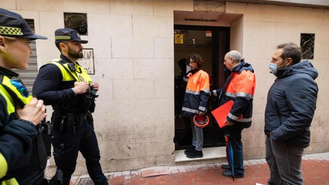 Inicio de las inspecciones de los edificios en la zona Zamoray-Pignatelli el pasado mes de abril