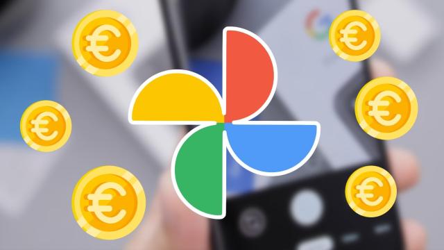 Icono de Google Fotos con euros