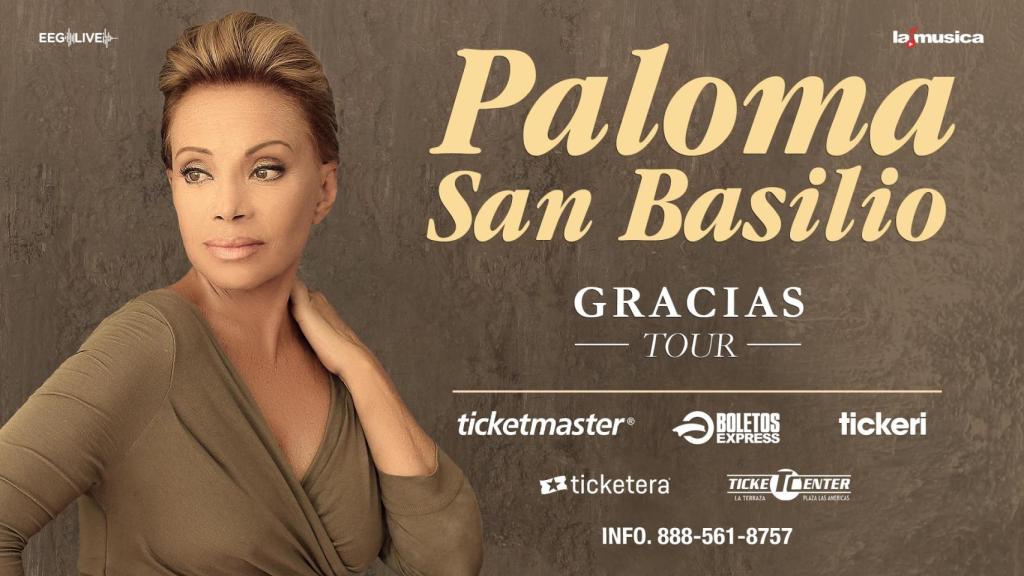 Cartel de la gira de Paloma 'Gracias'.