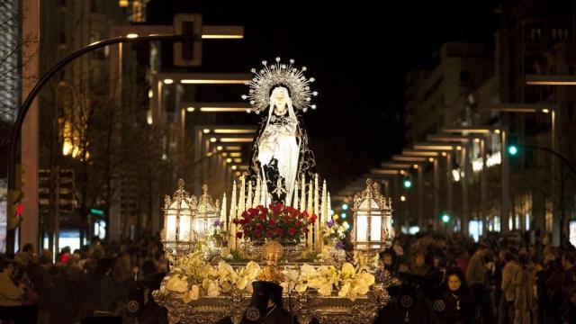 Una procesión en Zaragoza, durante la Semana Santa.