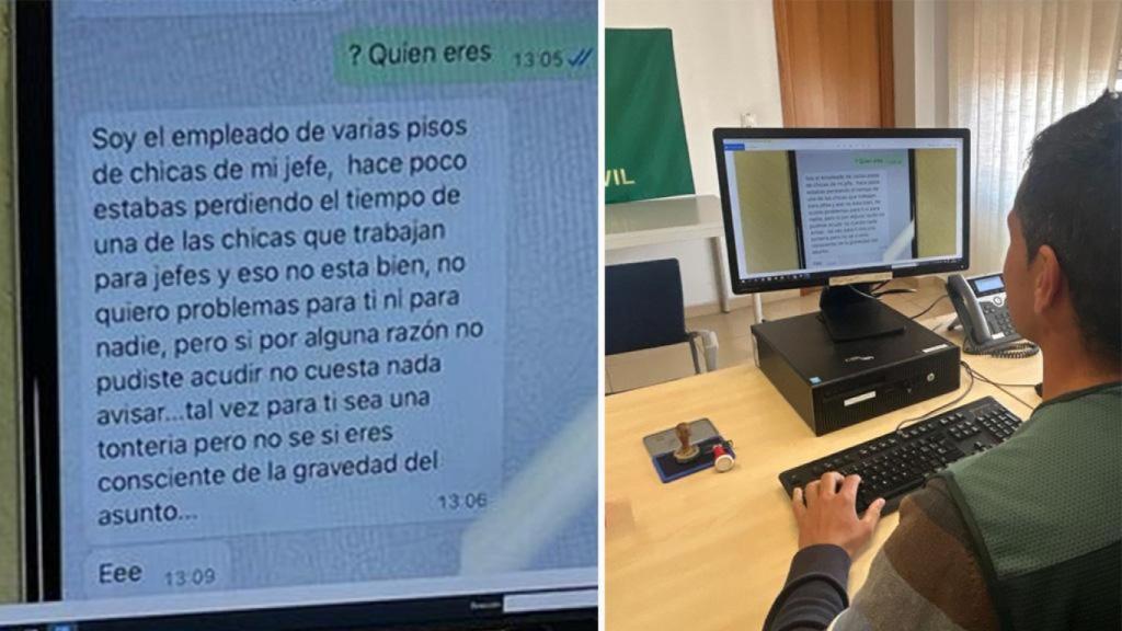 Un agente de la Guardia Civil y el mensaje que enviaban a sus víctimas los protagonistas de la trama
