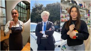 Varios comerciantes de A Coruña.