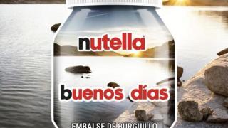 El bote de Nutella con la imagen elegida de Castilla y León de fondo
