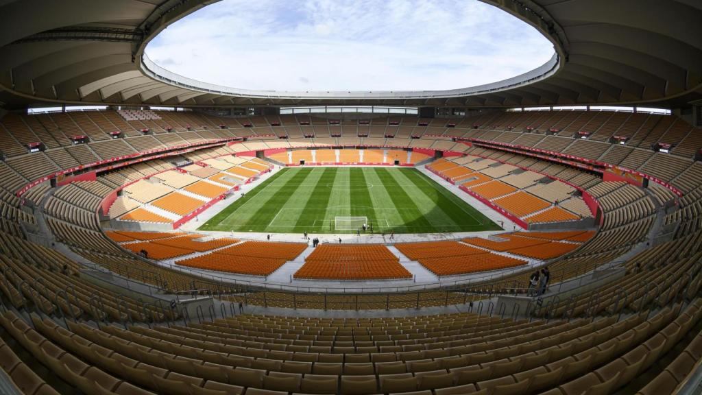 El estadio de La Cartuja tras la primera fase de las obras de remodelación