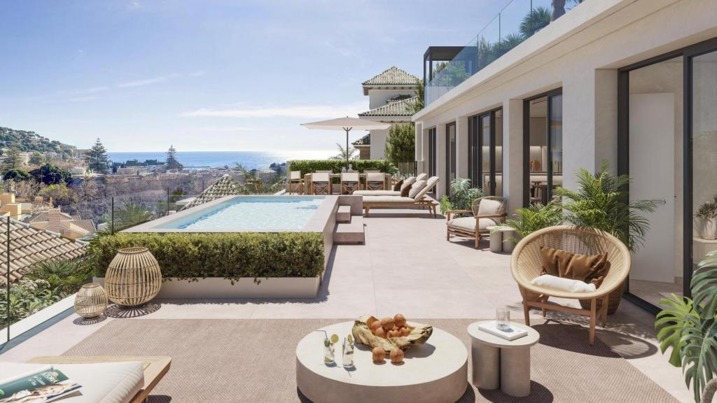 Terraza de una de las viviendas.