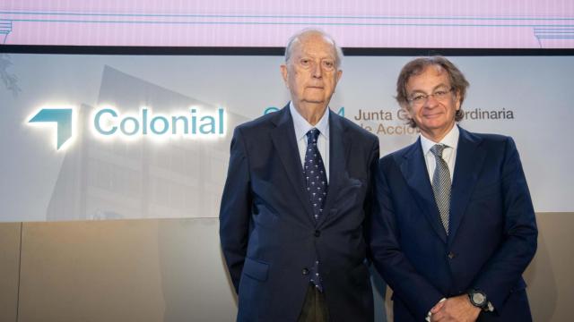 El presidente de Colonial, Juan José Bruguera, y el consejero delegado, Pere Viñolas.