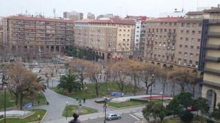 Imagen de la plaza San Francisco de Zaragoza, desde arriba.