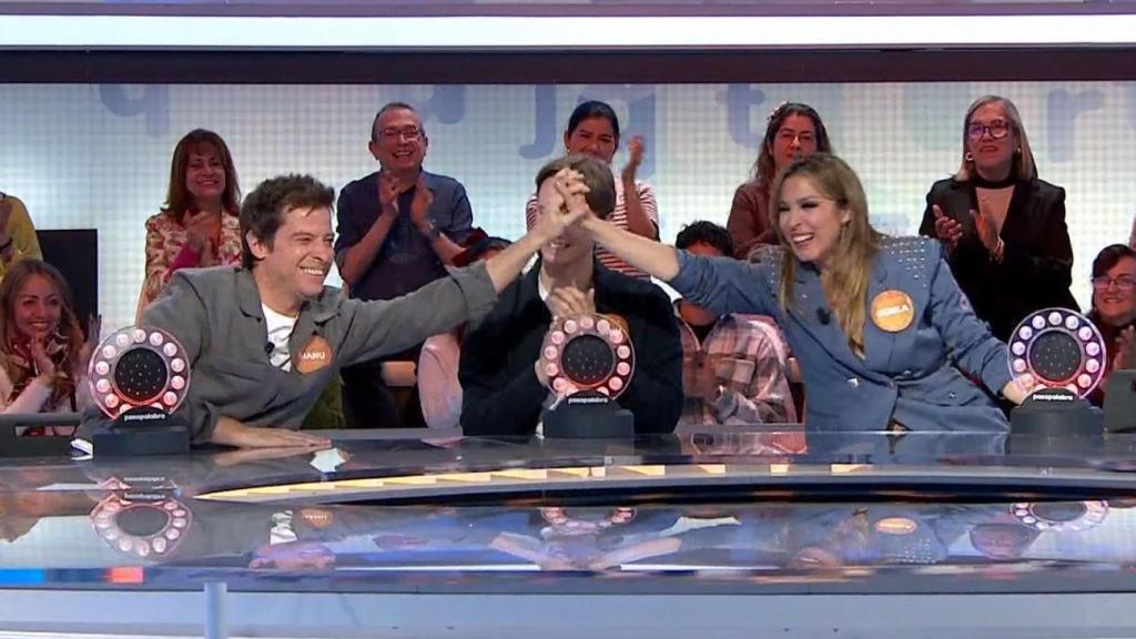 Manu y Gisela en 'Pasapalabra'.